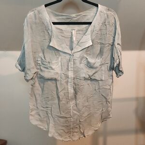 Free People- Washed Olive Shirt